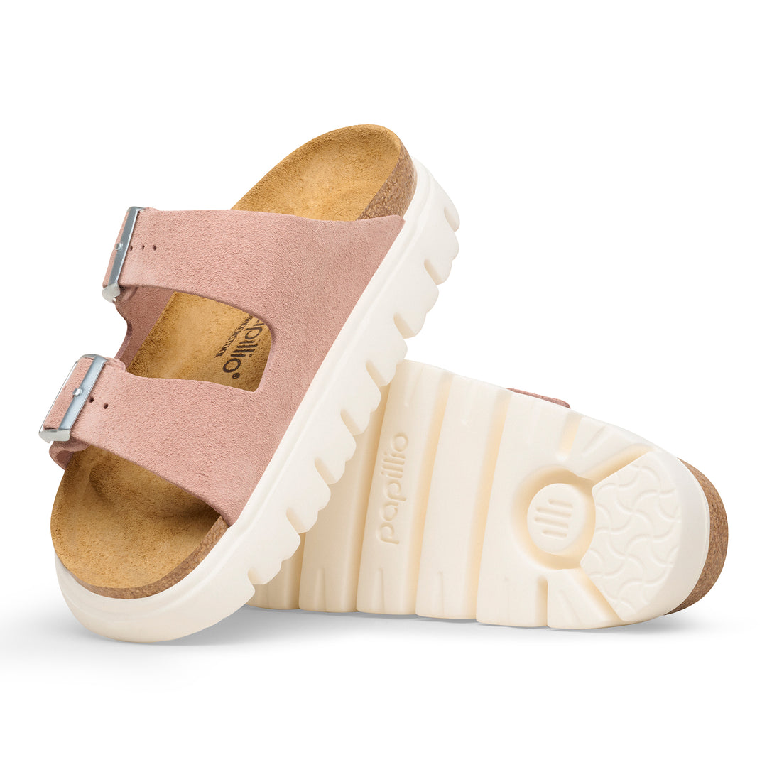 birkenstock arizona platform women's | pink clay