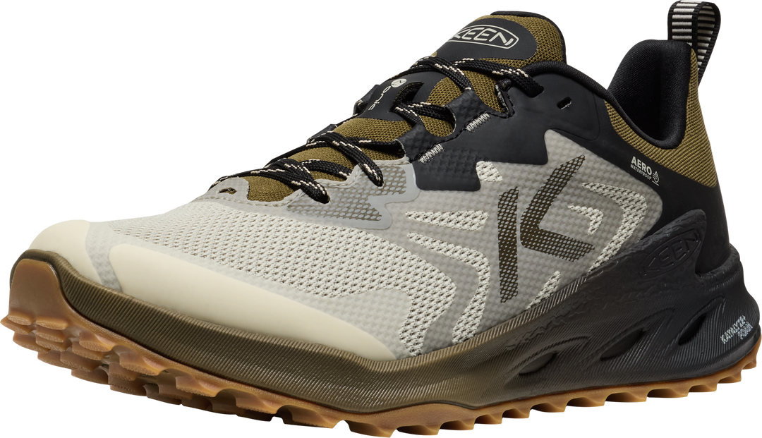 keen zionic nxt waterproof hiking men's | abbey stone/dark olive