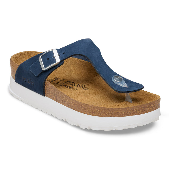 birkenstock gizeh flex platform women's | new navy