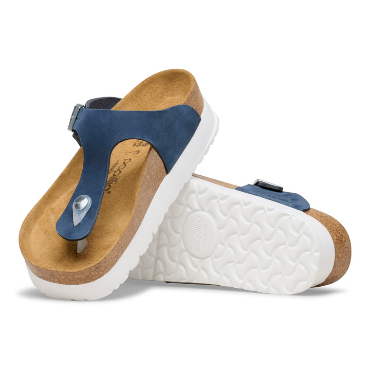 birkenstock gizeh flex platform women's | new navy