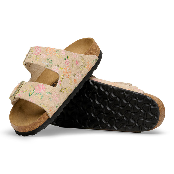 birkenstock arizona women's | flowers sandcastle