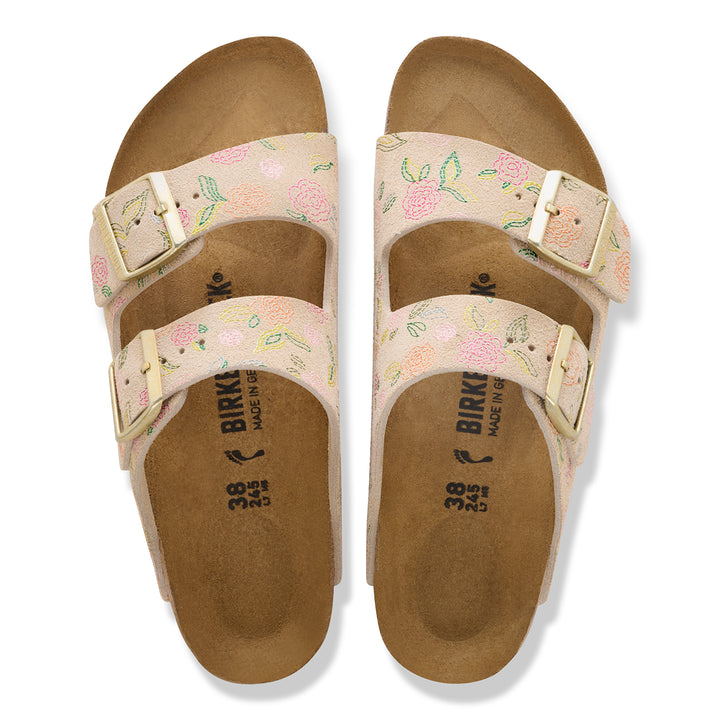birkenstock arizona women's | flowers sandcastle