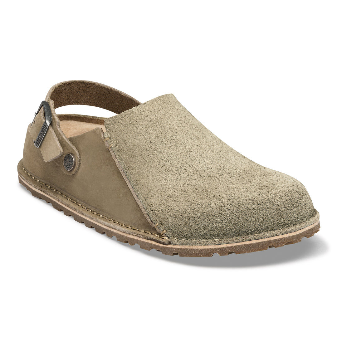 birkenstock lutry shearling women's | taupe