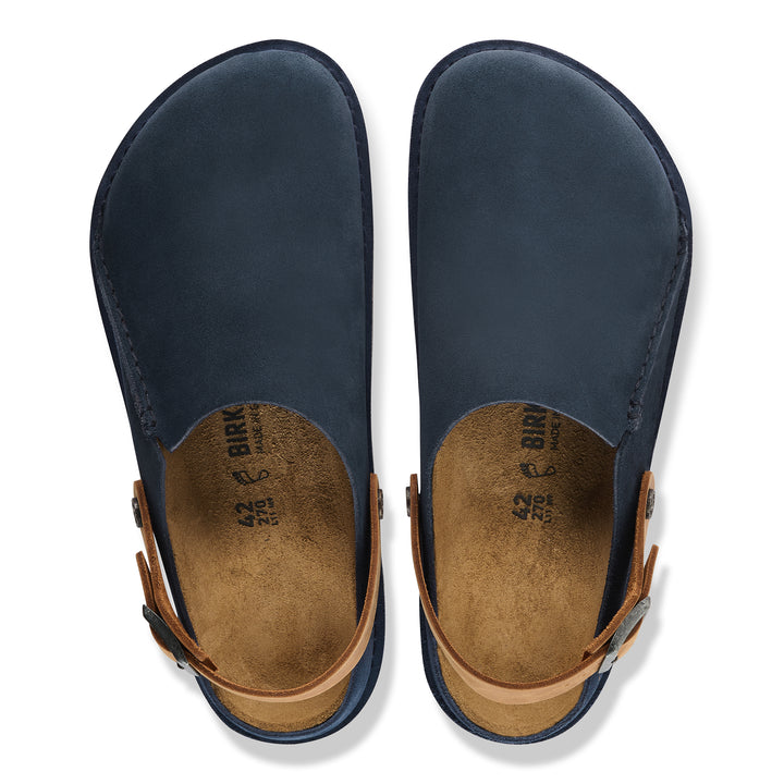 birkenstock lutry premium | navy cognac