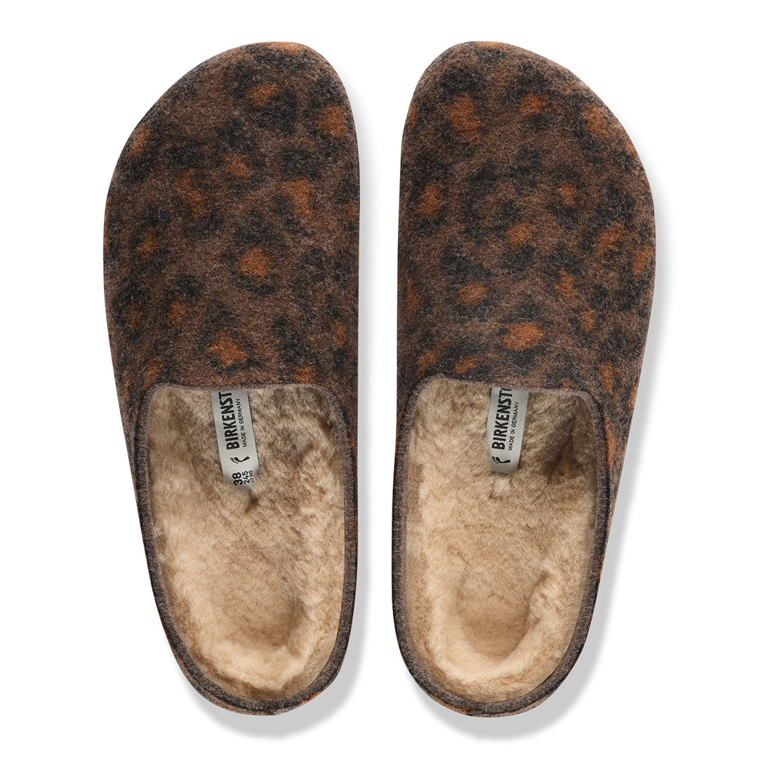 birkenstock amsterdam shearling women's | leo pepper sandcastle