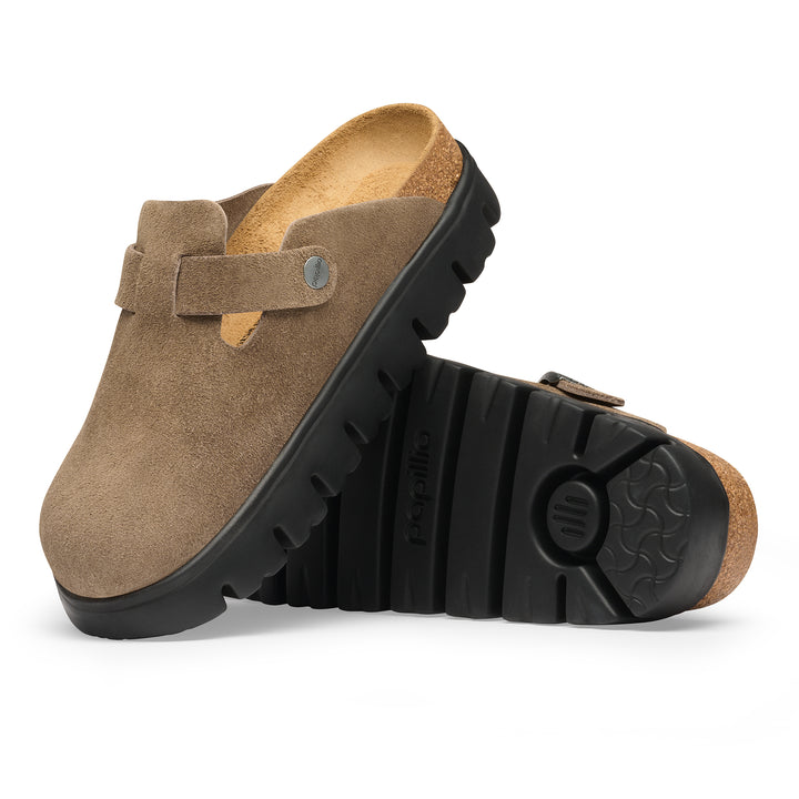 birkenstock boston chunky women's | gray taupe