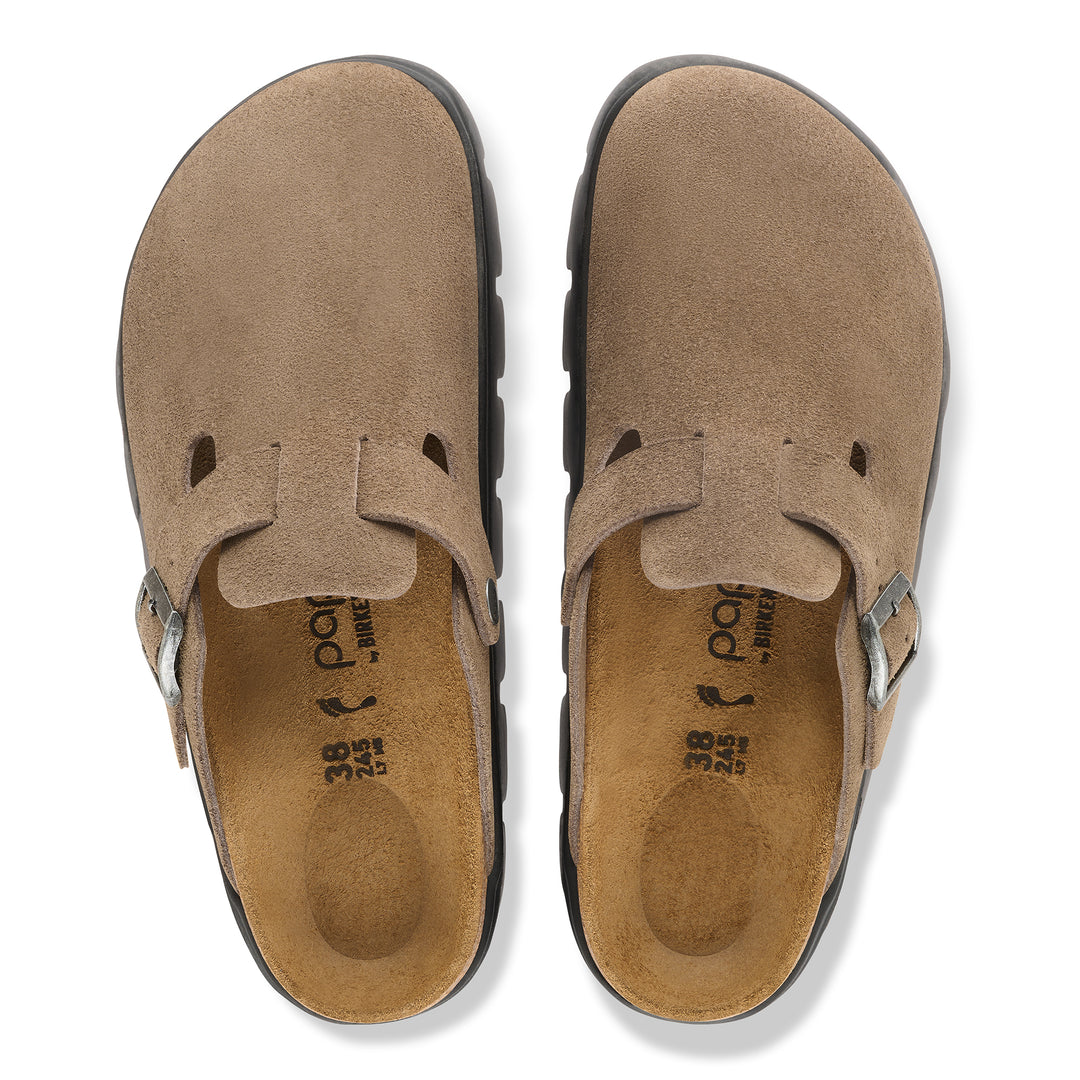 birkenstock boston chunky women's | gray taupe