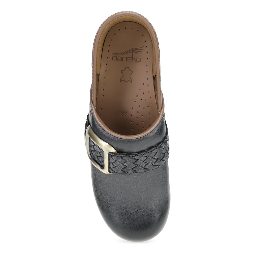 dansko pro braided clog women's | black
