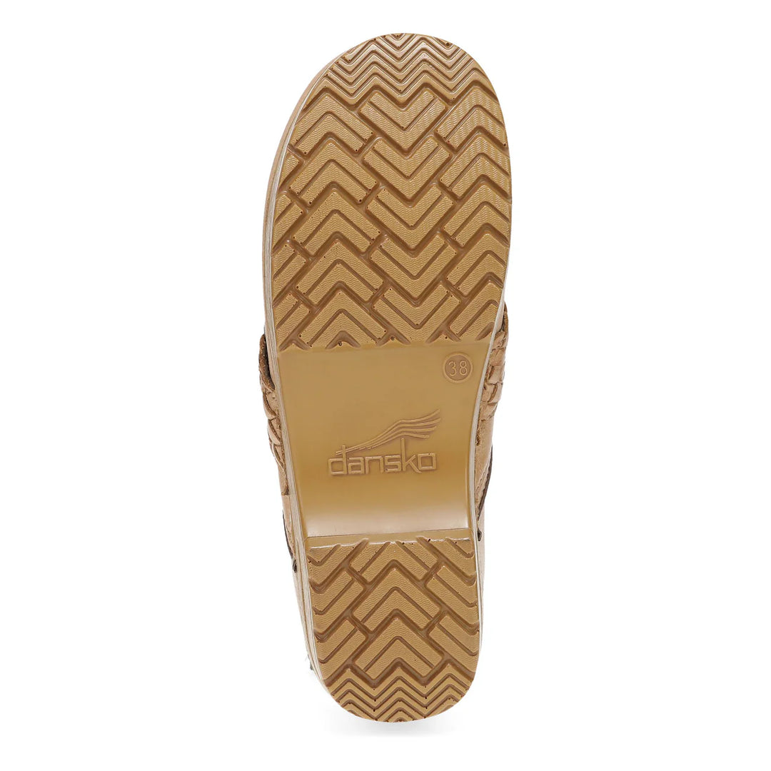 dansko pro braided clog women's | honey distressed