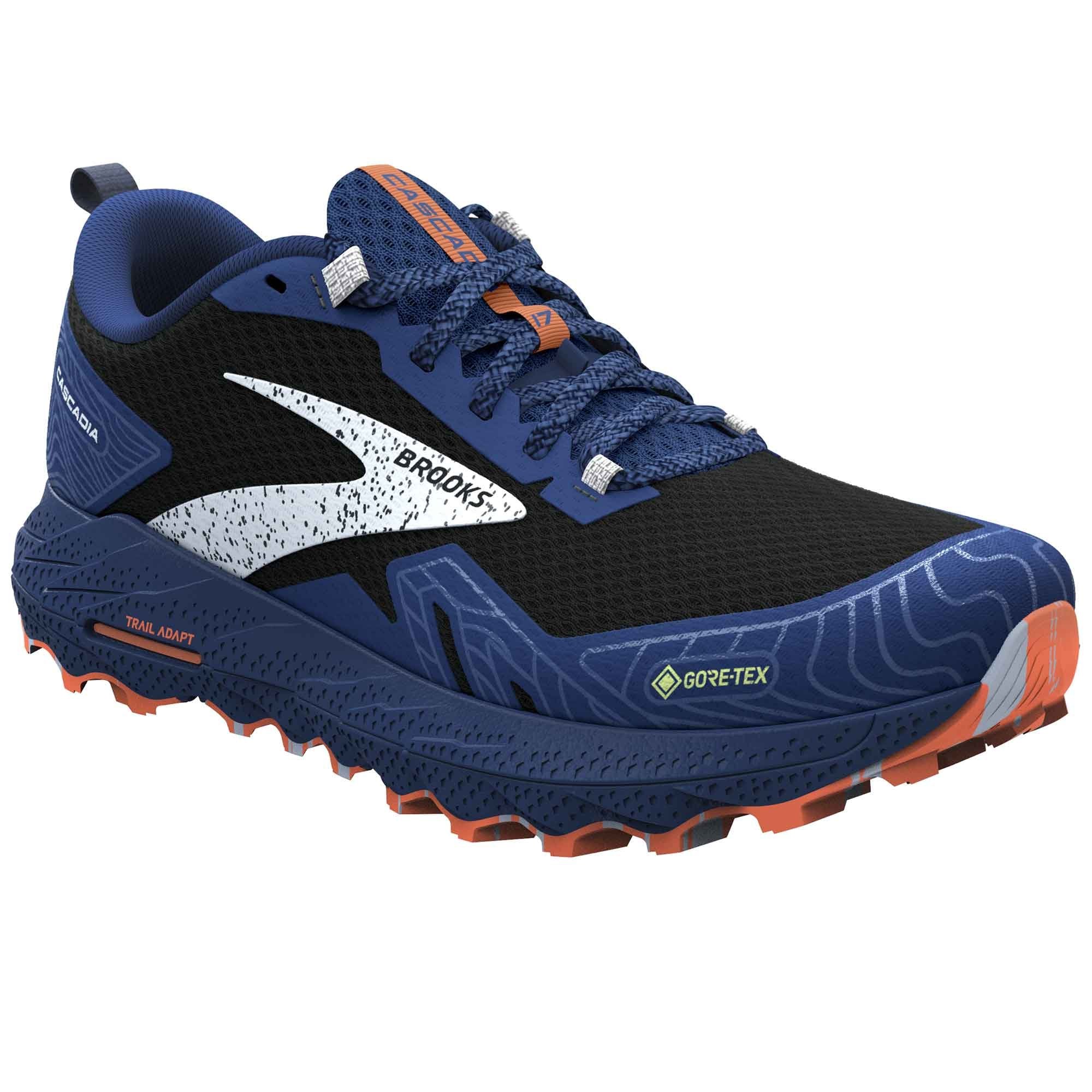 Brooks Cascadia 17 (Men's) - Blue/Navy/Firecracker