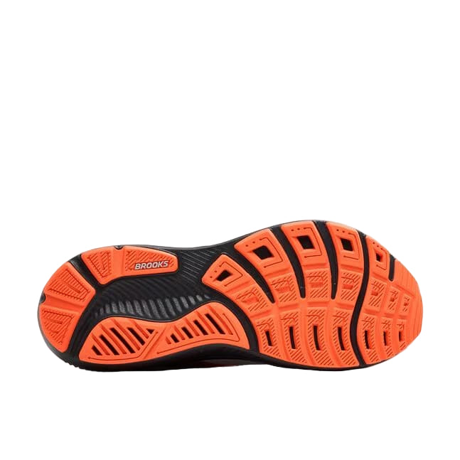 brooks ghost 17 extra wide men's | oyster mushroom/orange/ebony