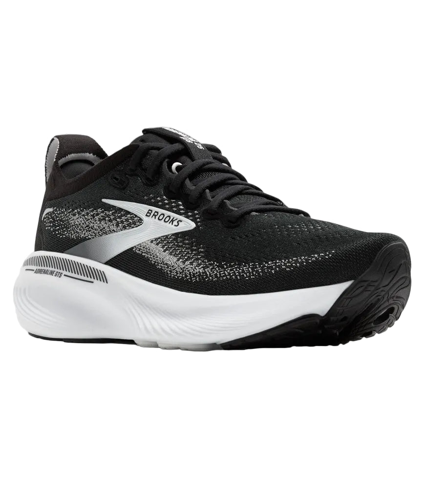 brooks adrenaline gts 25 wide men's | black / grey / white