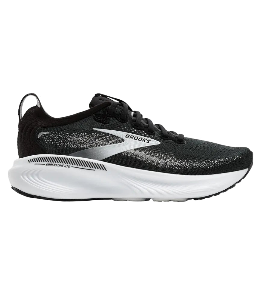 brooks adrenaline gts 25 wide men's | black / grey / white