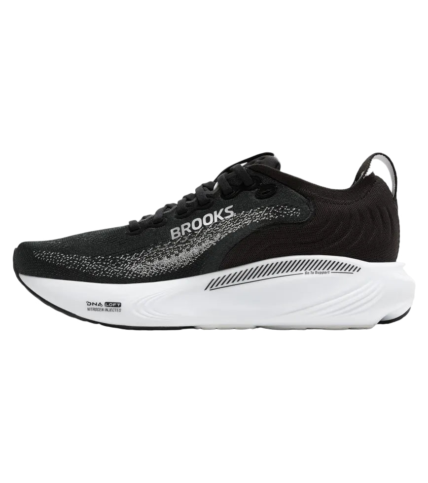 brooks adrenaline gts 25 wide men's | black / grey / white