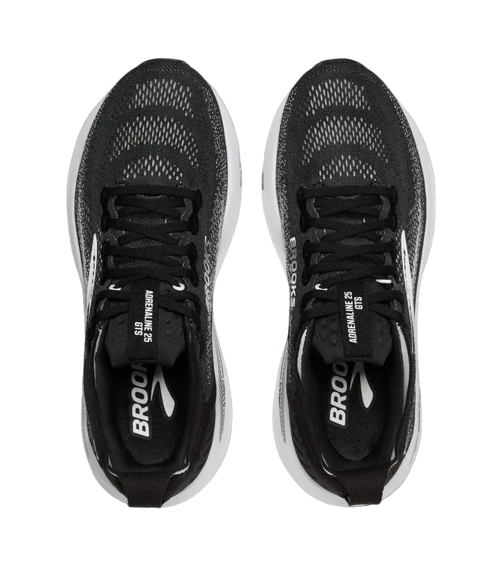brooks adrenaline gts 25 wide men's | black / grey / white