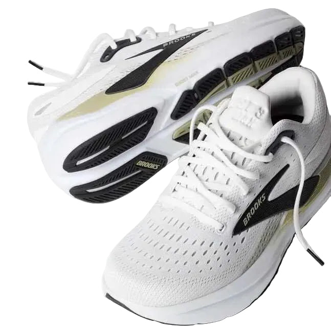 brooks ghost max 3 men's | bright white/tea/black