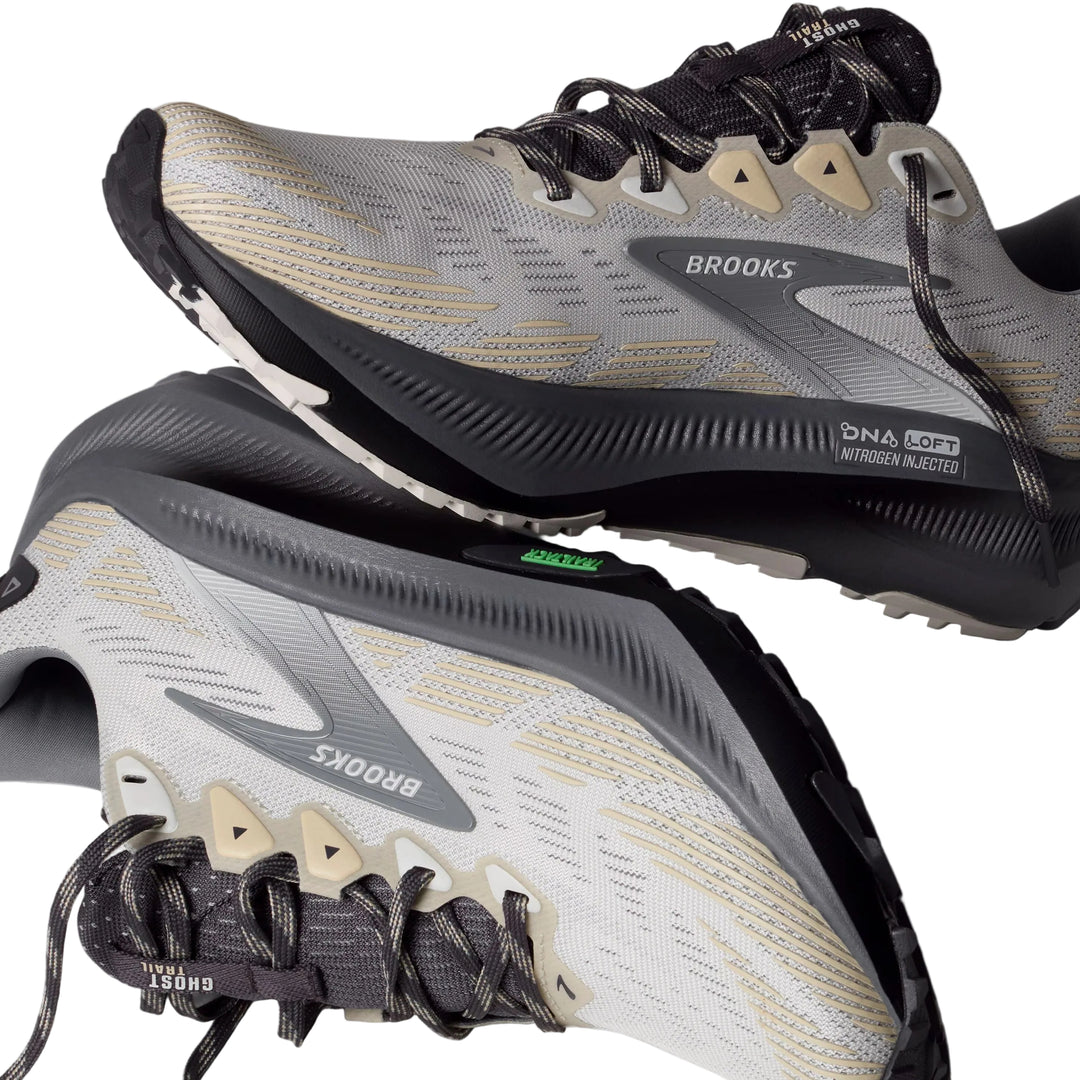 brooks ghost trail men's | gray gray bleached sand