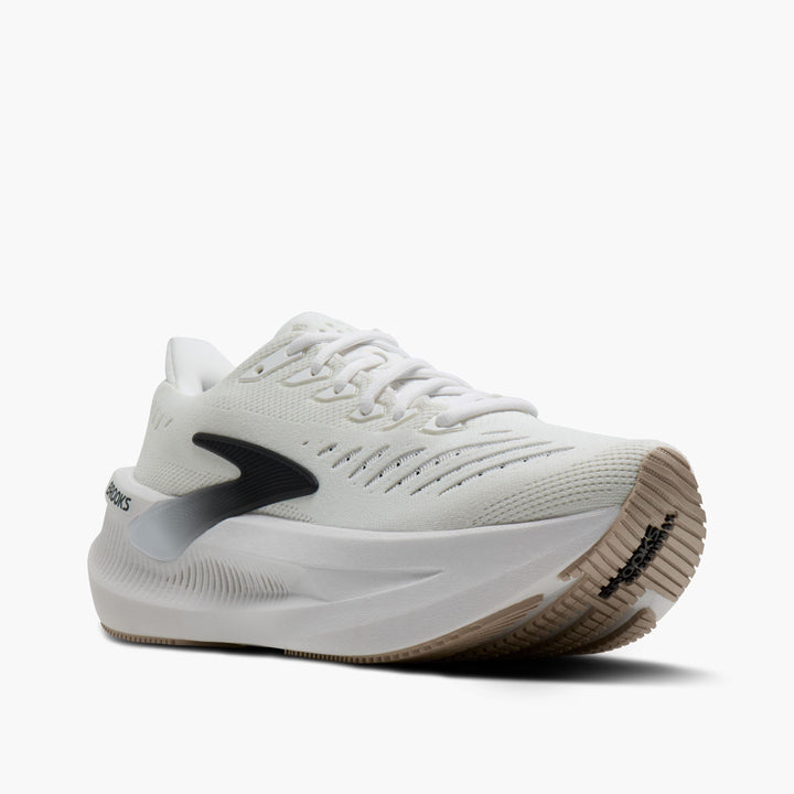 brooks glycerin max 2 men's | white | black | chateau gray