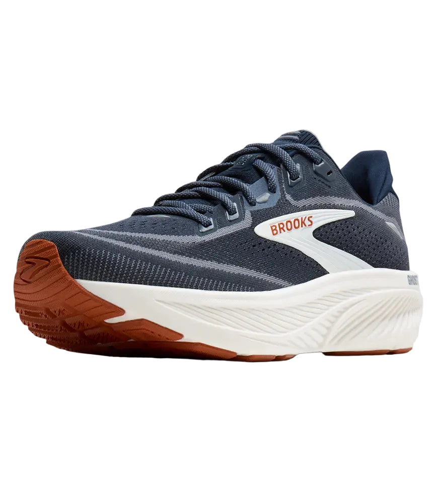 brooks ghost 18 men's | navy blazer red earth blue