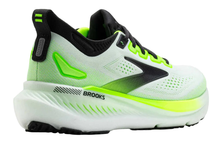 brooks glycerin gts 23 men's | white/phantom/green gecko