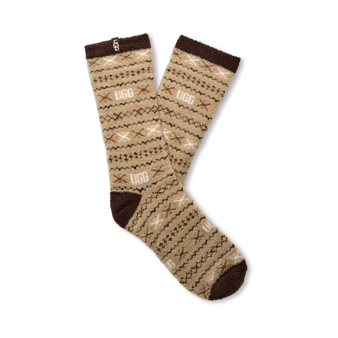 ugg lesile graphic crew sock women's | cola multi uggisle