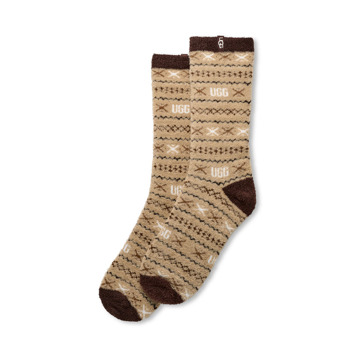 ugg lesile graphic crew sock women's | cola multi uggisle