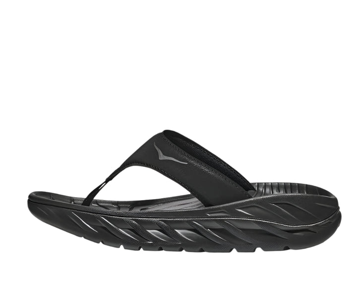 hoka ora recovery flip women's | black/dk gray