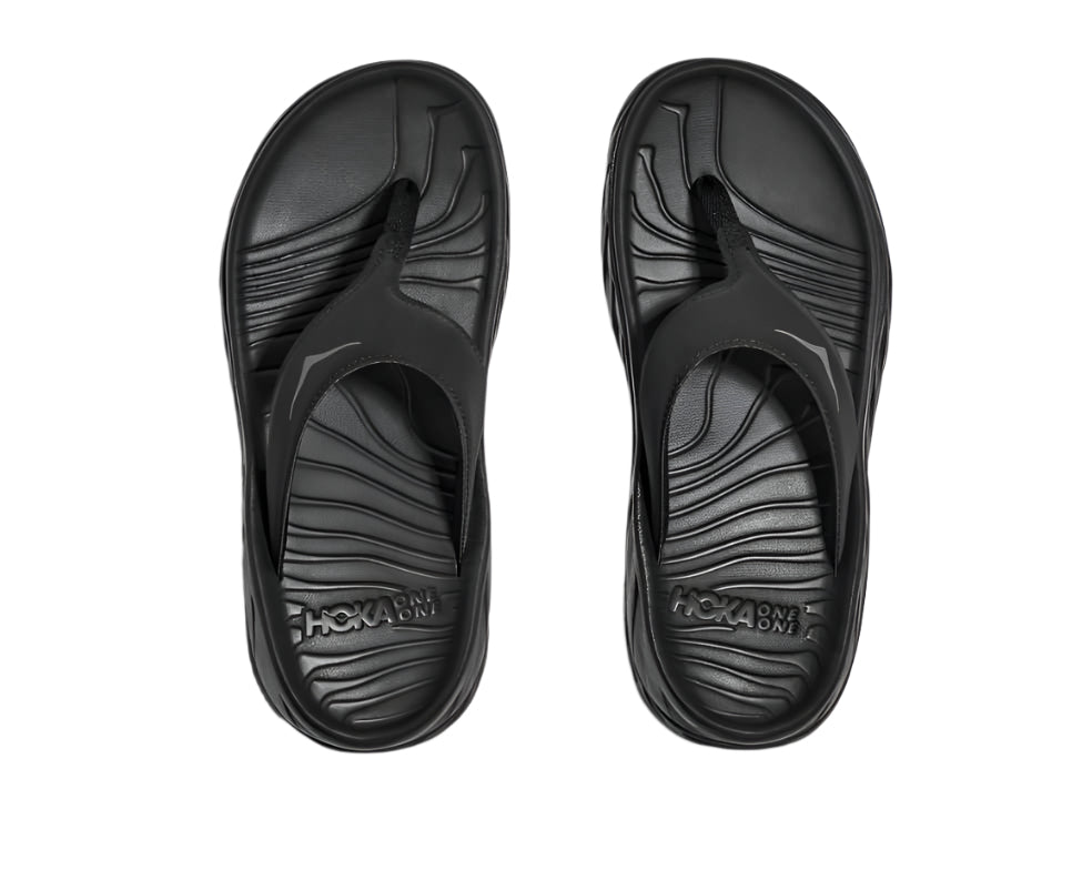 hoka ora recovery flip women's | black/dk gray