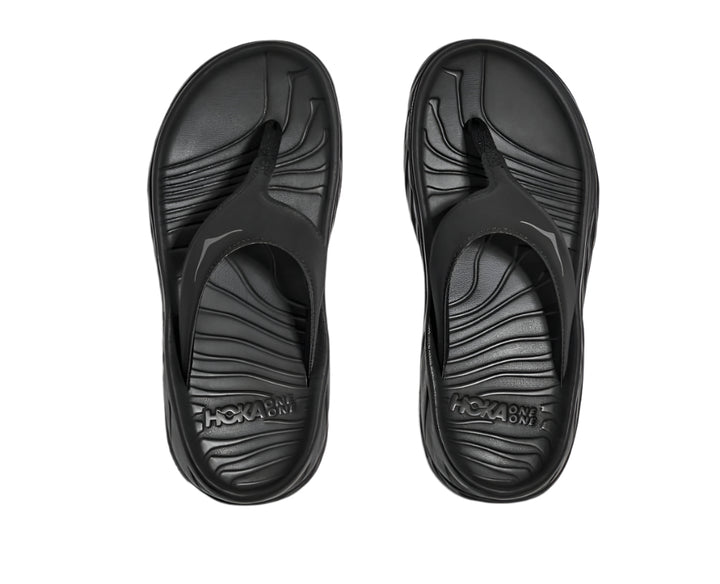 hoka ora recovery flip women's | black/dk gray