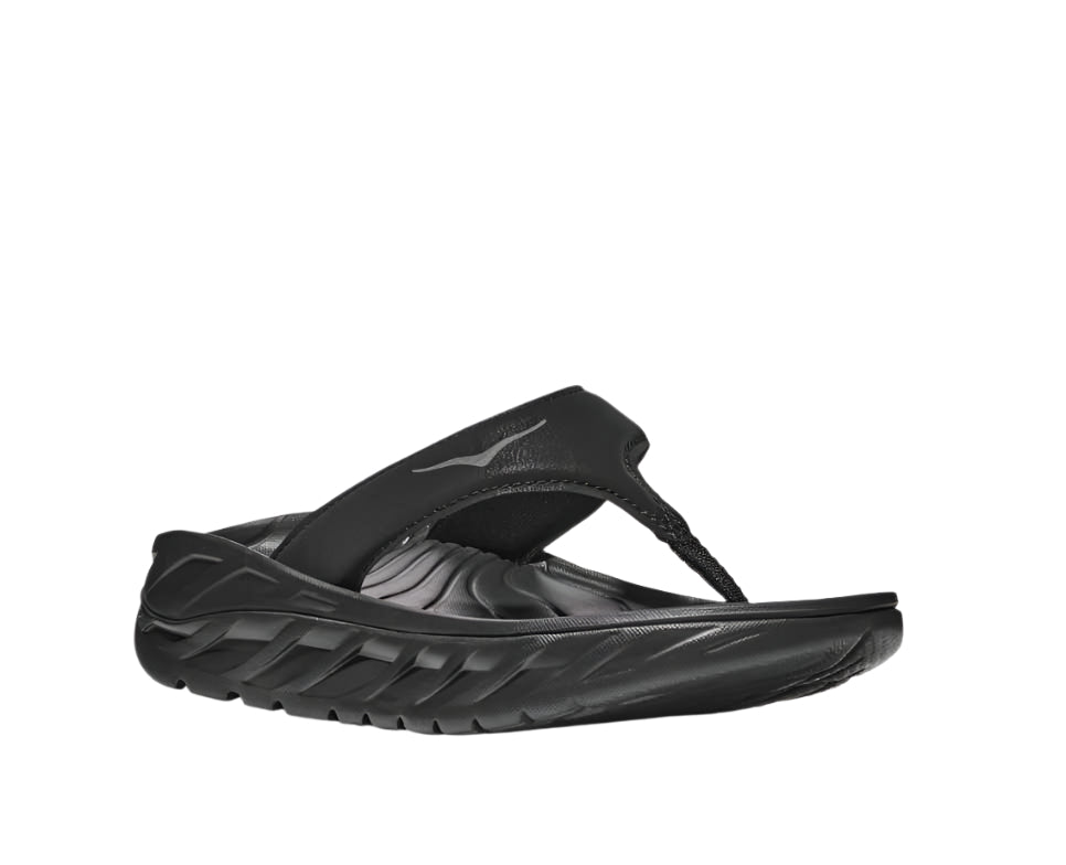 hoka ora recovery flip women's | black/dk gray