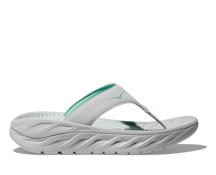 hoka ora recovery flip women's | cosmic grey/seafoam