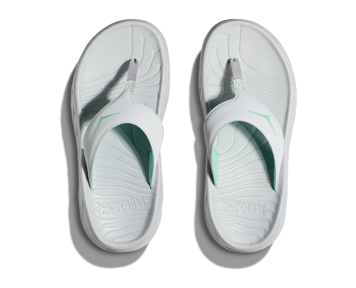 hoka ora recovery flip women's | cosmic grey/seafoam