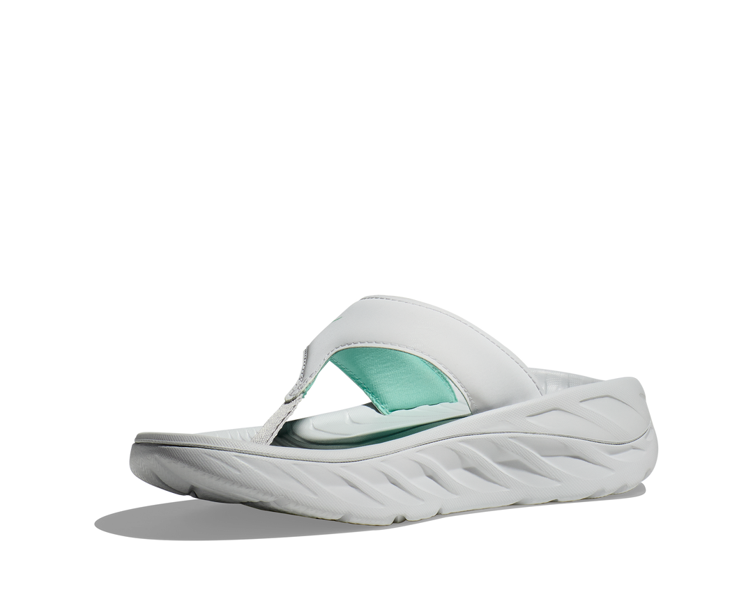 hoka ora recovery flip women's | cosmic grey/seafoam