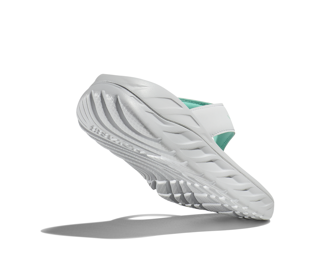 hoka ora recovery flip women's | cosmic grey/seafoam