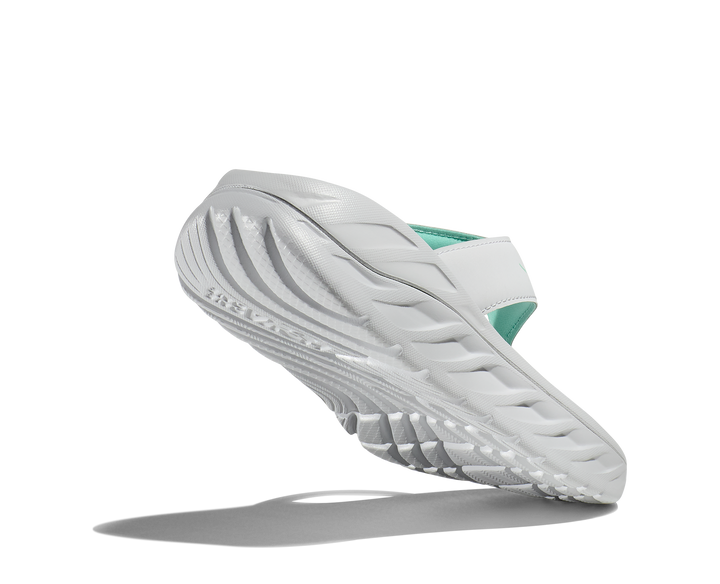 hoka ora recovery flip women's | cosmic grey/seafoam