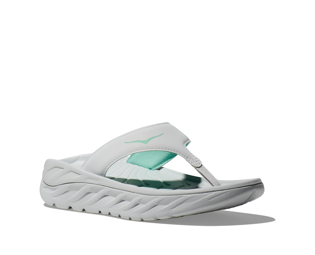 hoka ora recovery flip women's | cosmic grey/seafoam