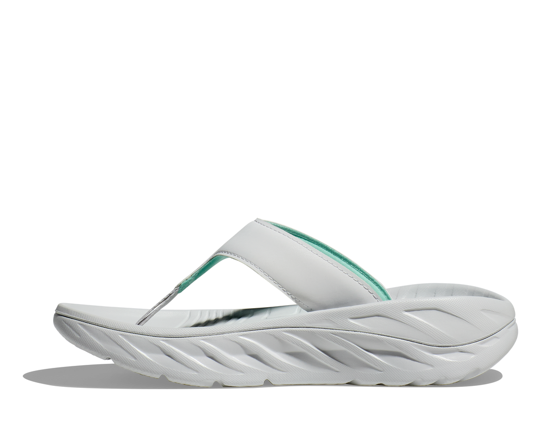 hoka ora recovery flip women's | cosmic grey/seafoam