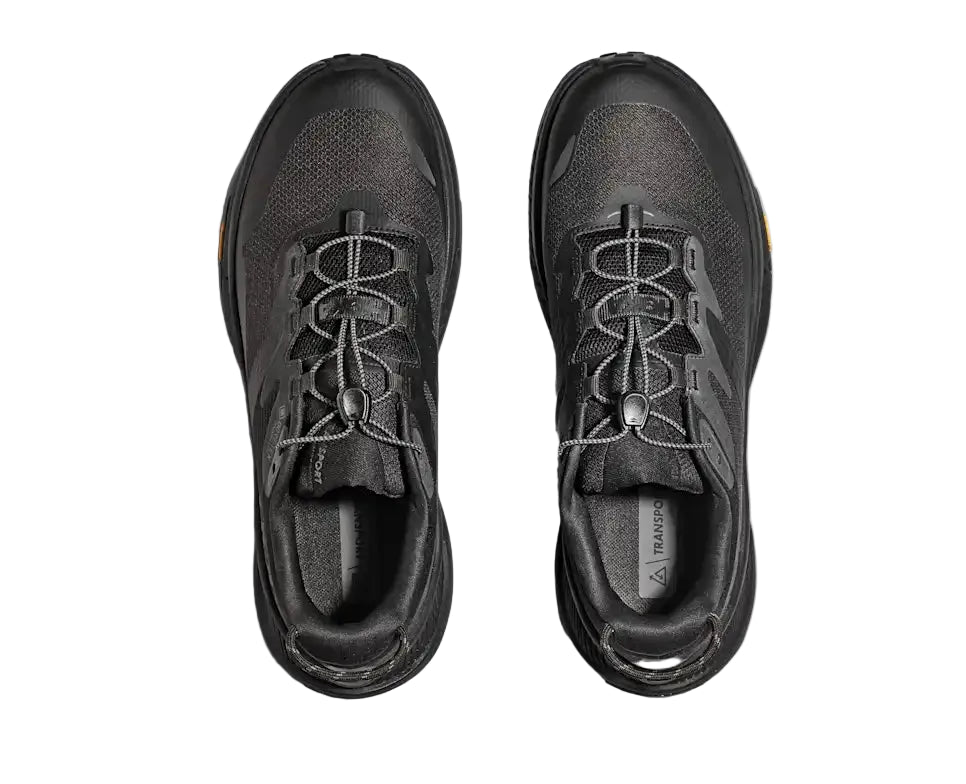 hoka transport gtx wide men's | black/black