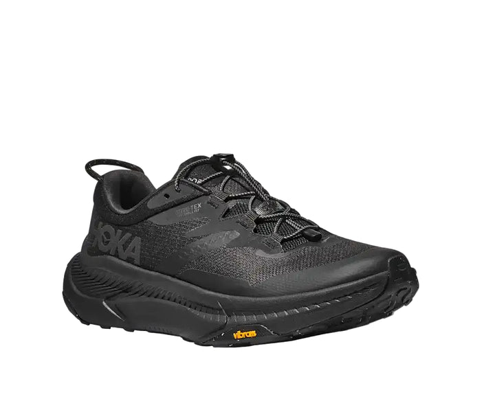 hoka transport gtx wide men's | black/black