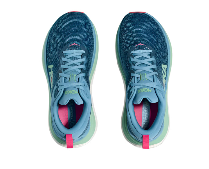 hoka gaviota 5 wide women's | alpine blue / jadeite