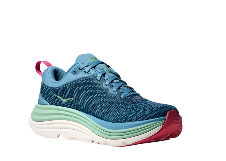 hoka gaviota 5 wide women's | alpine blue / jadeite