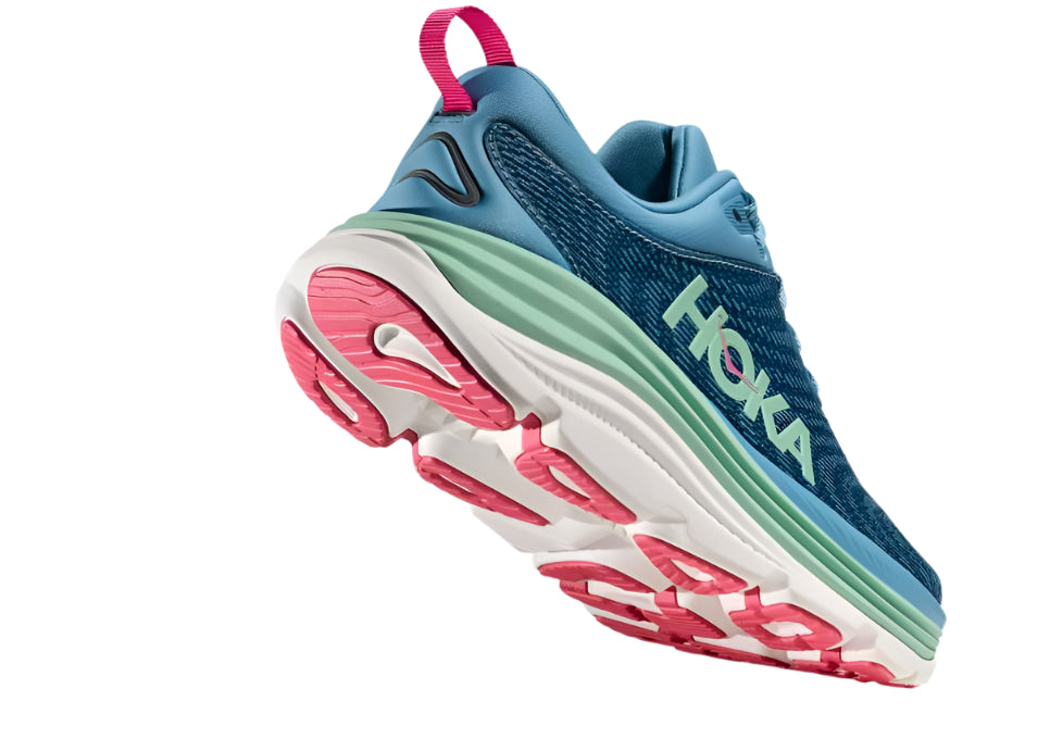 hoka gaviota 5 wide women's | alpine blue / jadeite