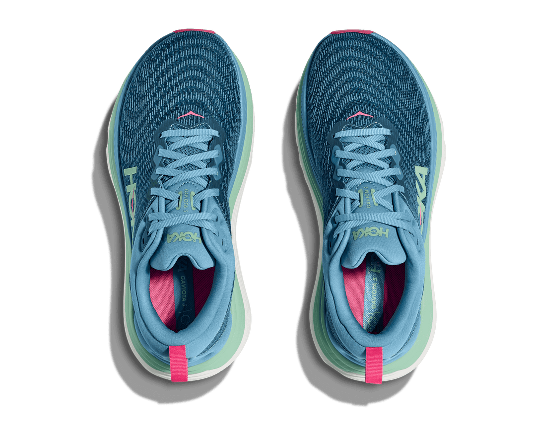 hoka gaviota 5 women's | alpine blue/jadeite