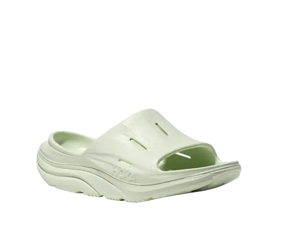 hoka ora recovery slide 3 | sea glass / sea glass