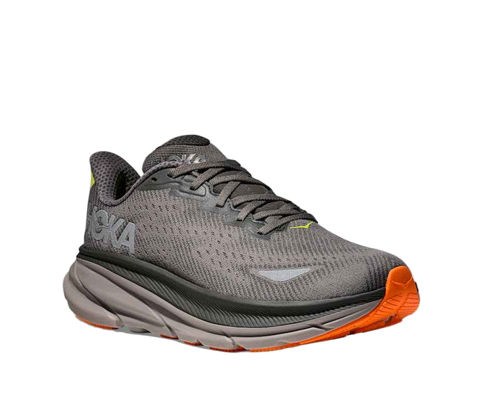 hoka clifton 9 gore-tex men's | asphalt grey / gravel