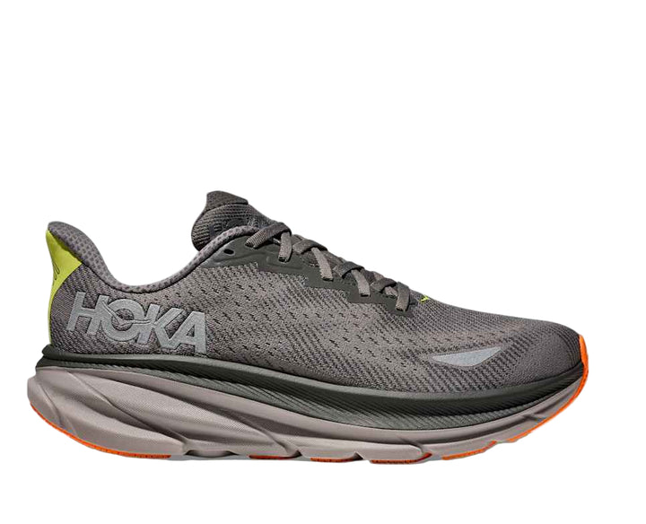hoka clifton 9 gore-tex men's | asphalt grey / gravel