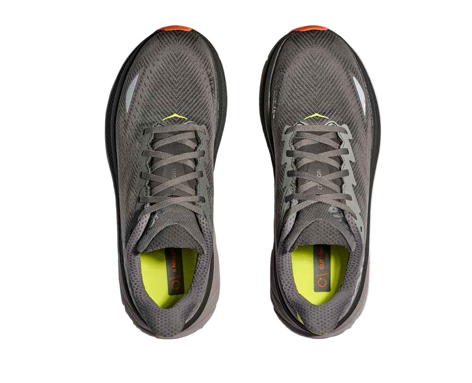hoka clifton 9 gore-tex men's | asphalt grey / gravel
