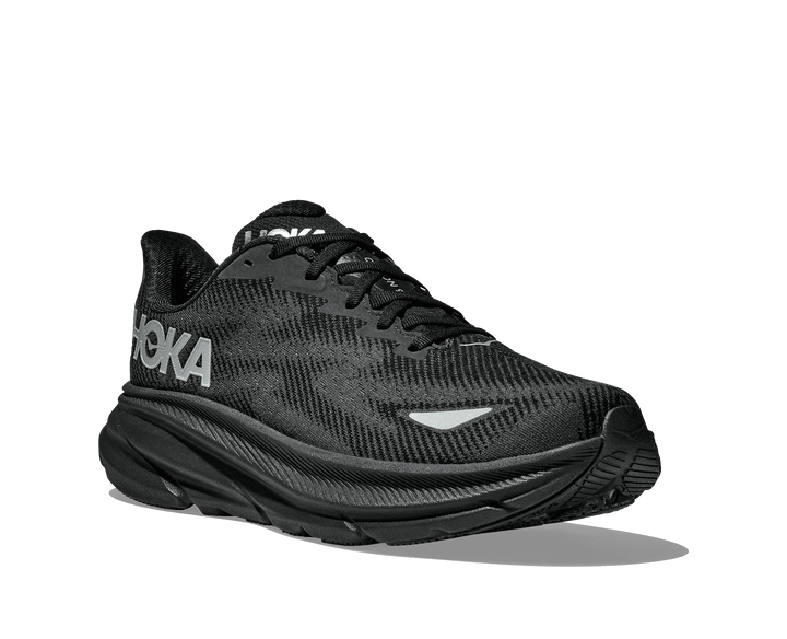 hoka clifton 9 gtx men's | black/black