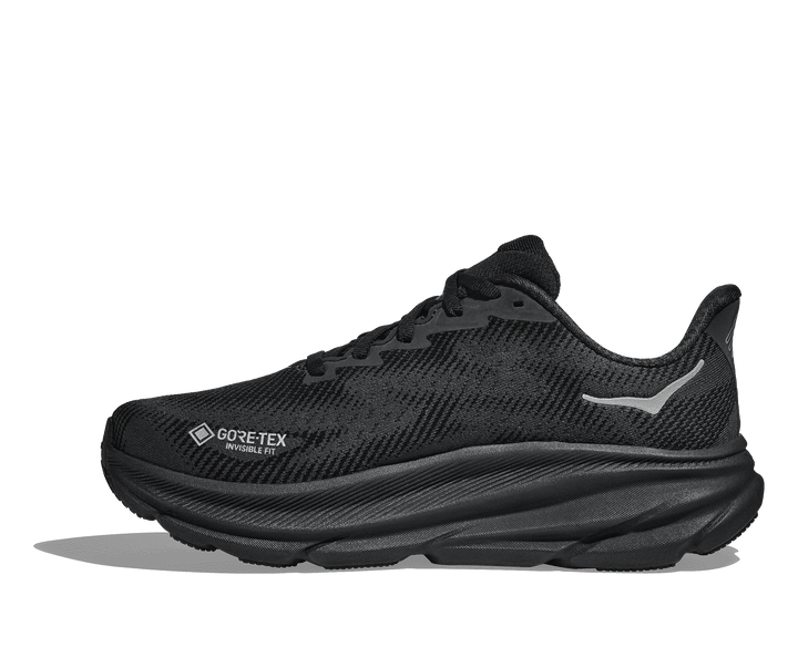 hoka clifton 9 gtx men's | black/black