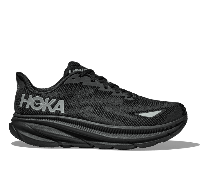 hoka clifton 9 gtx men's | black/black